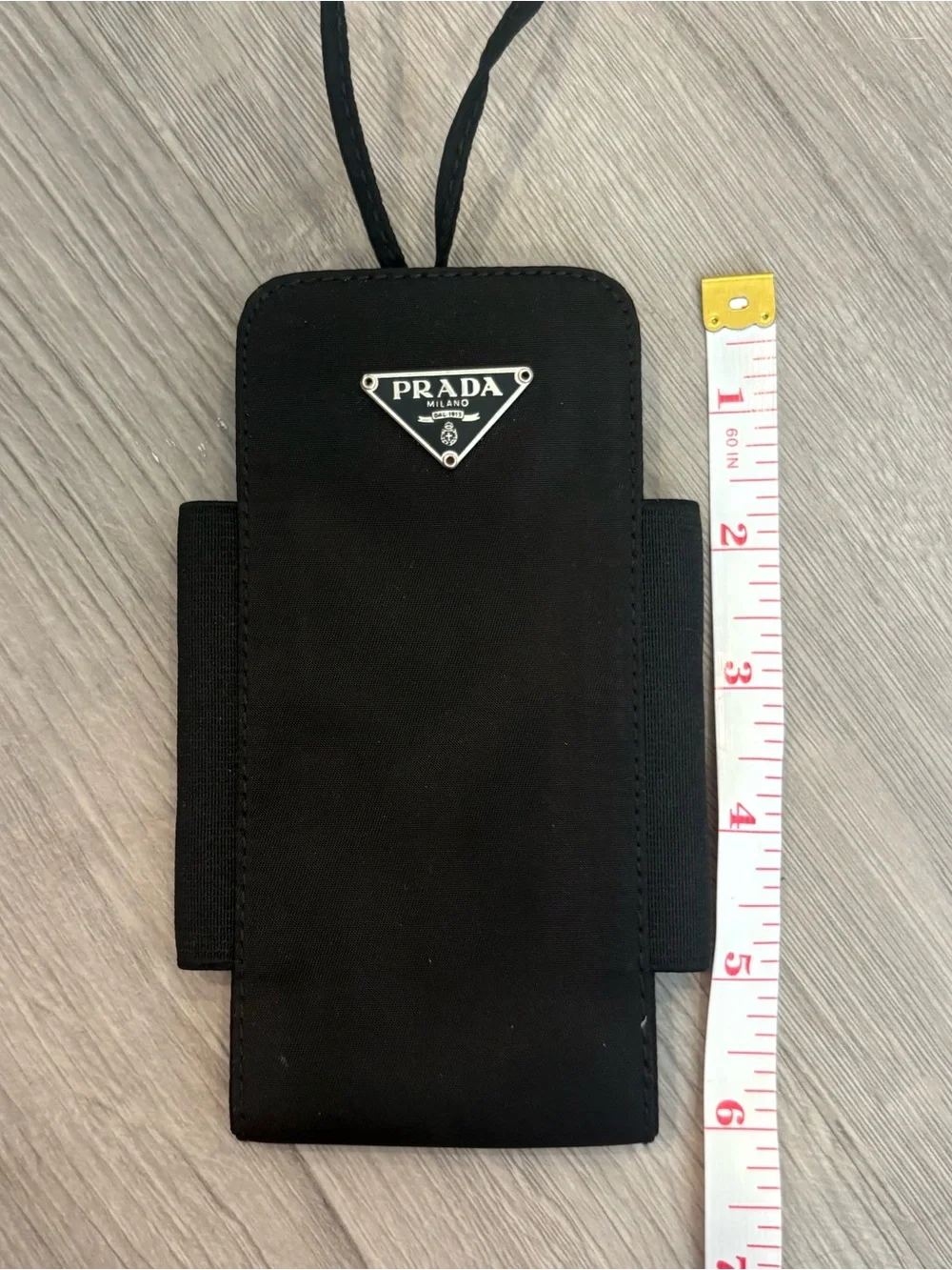 Prada Black Nylon Phone Case with Triangle Logo